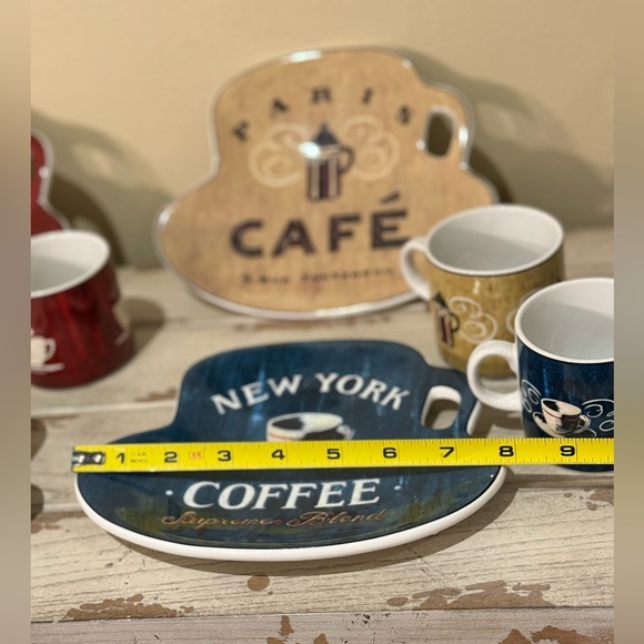 Coffee Break Earthenware Dessert Plate & Coffee Cup Set Sakura Angela Staehling - Picture 2 of 4